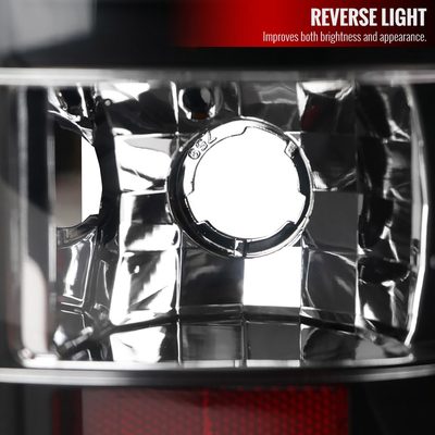 1999-2002 Chevy Silverado/ 99-2006 GMC Sierra Red Bar LED Tail Lights - G2 Black