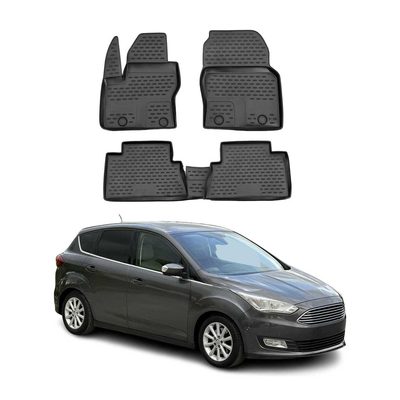 2013-2018 Ford C-Max Floor Mats Liners Full Set All Weather Black