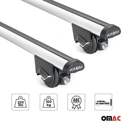 2022-2024 Audi Q4 e-tron Roof Rack Cross Bars Silver