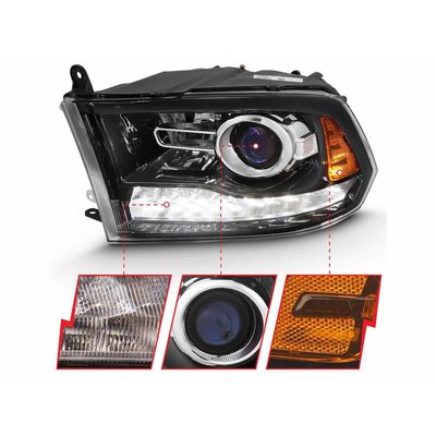 Fits 2009-2018 Ram 1500, 2010-2018 2500/3500, 2019-2023 1500 Classic (ANZ-111439)