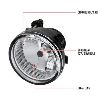 2000-2009 Toyota Echo/Highlander/Prius 9006 Fog Lights Kit & Switch