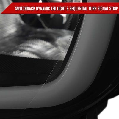 For Ford Ranger XL XLT 2019-2023 Factory Style Headlights LED Bar Turn Signal Glossy Black Housing Smoked Lens