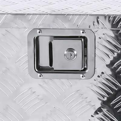 Universal 49" Heavy Duty Silver Alu Truck Tool Box w/ Side Handles Lock & Keys