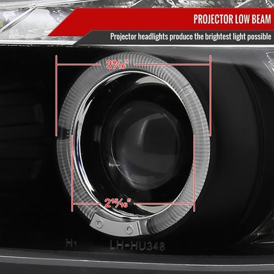 2006-2008 BMW E90 3 Series Dual Halo Headlights LED Light& Signal Matte Black