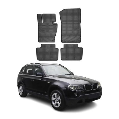 2004-2010 BMW X3 E83 Floor Mats Liners Full Set All Weather Rubber Black