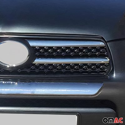 2006-2009 Toyota RAV4 Front Bumper Grill Trim Molding Stainless Steel Silver 4 Pcs