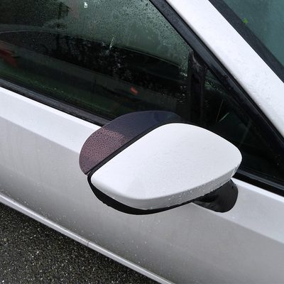 Universal Smoke PVC Plastic Car Rear View Side Mirror Rain Board Eyebrow 2Pcs