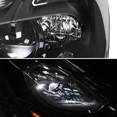 For Porsche Panamera 2017-2022 Matrix LED Projector Headlights DRL Matte Black Clear Lens Glossy Trim