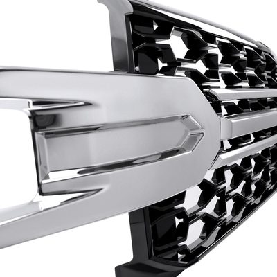 2019-2022 Chevy Silverado 1500 LT Glossy Honeycomb Hood Grille Chrome Trim