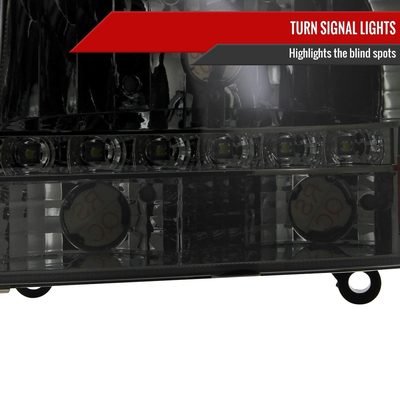 1997-2004 Dodge Dakota/ Durango LED Light Factory Crystal Headlights Smoked