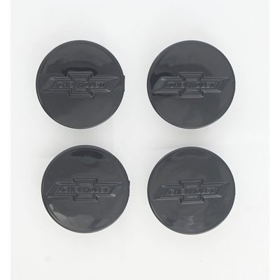 2013-2023 Chevrolet Traverse Licensed Wheel Cap Emblem Set Gloss Black 4Pcs ABS Plastic