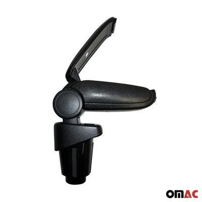 2014-2020 Fiat 500L Black Center Console Armrest Plastic PU Leather 1Pc