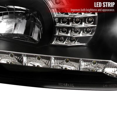 1999-2006 VW Golf Mk4 GTI/R32 Cabrio Headlights R8 LED Light&LED Signal Black