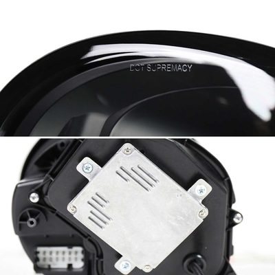 For Porsche 911 997.1 2005-2008 LED Projector DRL Headlights Matte Black Housing Glossy Black Accents Clear Lens