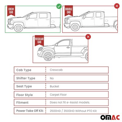 2014-2019 GMC Sierra Crew Cab 1500 2500 Floor Mats Liners Full Set All Weather