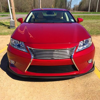 2013-2015 Lexus ES350 Matte Black 3Pcs Front Bumper Lip Splitter Kit