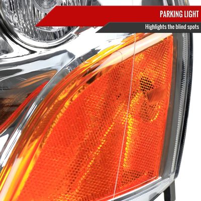 2003-2005 Honda Pilot Factory Style Headlight Chrome Housing/Clear Lens