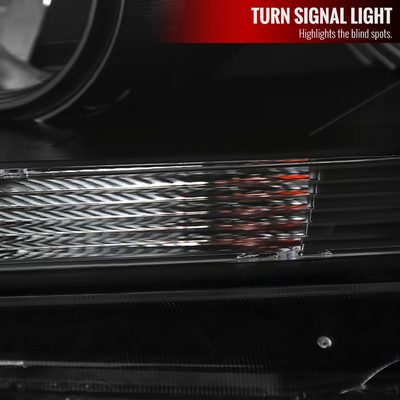 2005-2007 Honda Odyssey Factory Crystal Headlights 9006 Bulbs Matt Black/Clear