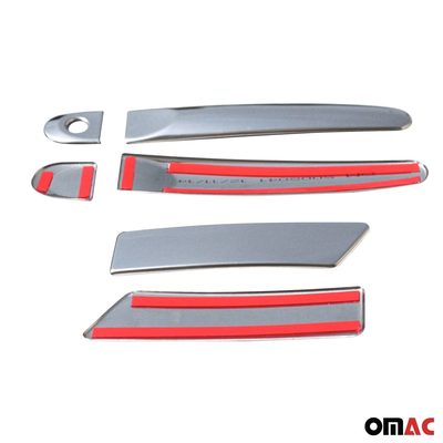 2011-2017 Nissan Juke Car Door Handle Cover Protector Stainless Steel Chrome 6 Pcs