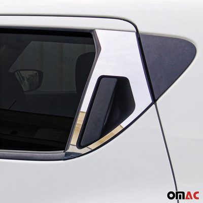 2011-2017 Nissan Juke Window B Pillar Posts Door Trim Cover Stainless Steel Silver 6x