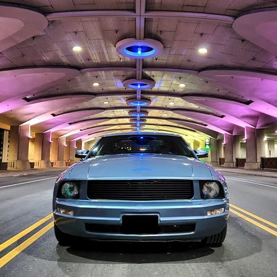 2005-2009 Ford Mustang Factory Style Headlights Matte Black/Light Smoke Lens