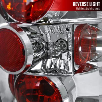 1996-2004 Nisssan Pathfinder/ Infiniti QX4 Tail Lights Chrome/Clear Lens