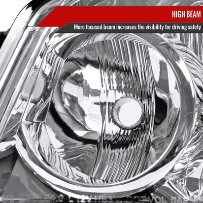 2004-2007 Toyota Highlander Factory Style Headlights Chrome/Clear Lens