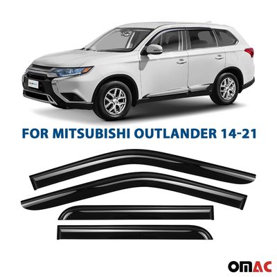 Clim Art Wind Deflectors for Mitsubishi Outlander 2014-2021 Shatterproof 4x