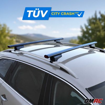 G3 Roof Racks for Volvo XC90 2003-2014 Steel Lockable 2Pcs Black