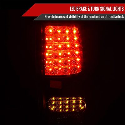2007-2013 Toyota Tundra LED Tail Lights Matte Black Housing/Clear Lens
