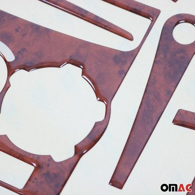 1989-1995 BMW 5 Series M5 E34 Sedan & Touring Wooden Look Dashboard Console Trim Kit 22x