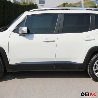 2015-2024 Jeep Renegade Side Door Molding Trim Skirt Garnish 4 Steel Dark 4Pcs