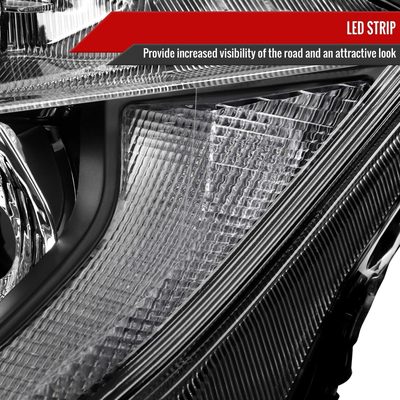 2016-2021 Honda Civic LED Strip Factory Projector Headlights Chrome/Clear