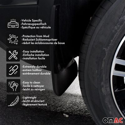 2015-2017 Toyota Camry Mud Guards Splash Mud Flaps Black 2 Pcs