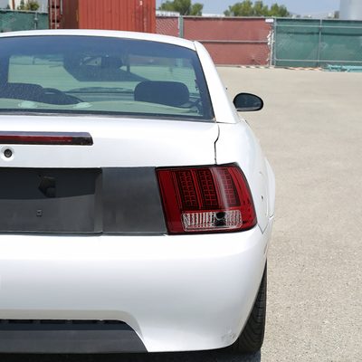 1999-2004 Ford Mustang Sequential LED Tail Lights - RS Chrome/Red Smoke Lens
