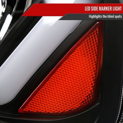 2006-2010 Dodge Charger Sequential LED Bar Factory Headlights Matt Black