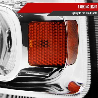 2005-2007 Ford F-250/350/450/550/Excursion Crystal Headlights LED Light Chrome