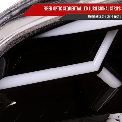 2006-2007 Subaru Impreza WRX STI LED Bar Signal Projector Headlights Black