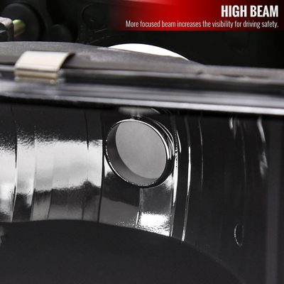1994-1998 GMC C10/Sierra/Suburban/Yukon Headlights LED &Corner Lights Black