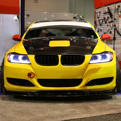 2006-2011 BMW E90 3 Series Sedan 3D Iced LED Dual Projector Headlights Chrome