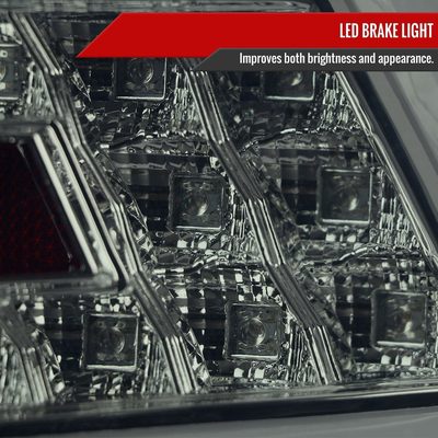2015-2021 Subaru WRX Sequential White Bar LED Tail Lights Chrome/Smoke Lens