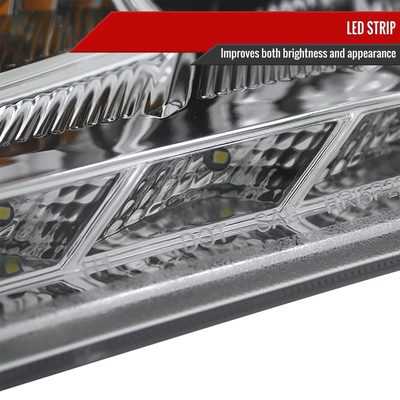 2010-2012 Hyundai Genesis Coupe Projector Headlights SMD LED Light Chrome