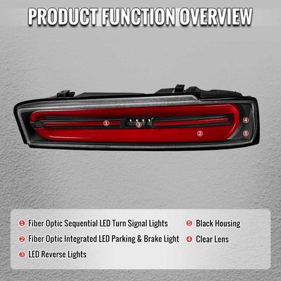 For Chevrolet Camaro 2016-2018 Full LED Tail Light Sequential Signal For OE LED