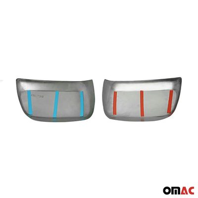 2008-2015 Lexus LX 570 Side Mirror Cover Caps Brushed Stainless Steel Silver 2 Pcs