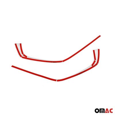 2019-2025 Toyota RAV4 Front Bumper Grill Trim Molding Steel Silver 2 Pcs