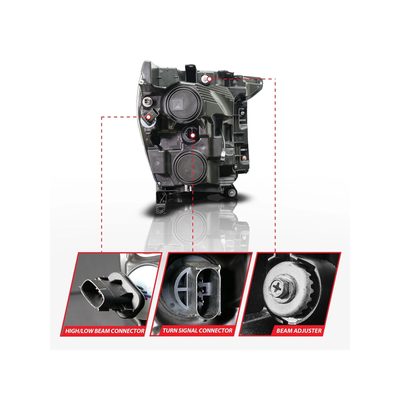 Anzo Black Sequential Signal DRL Projector Headlights 111594
