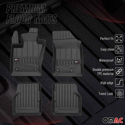 2017-2026 Jeep Compass Premium Floor Mats Liners Full Set All Weather Heavy Duty