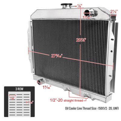 1968-1974 AMC Matador/Javelin/Ambassador/AMX Alu 3Row Performance Radiator