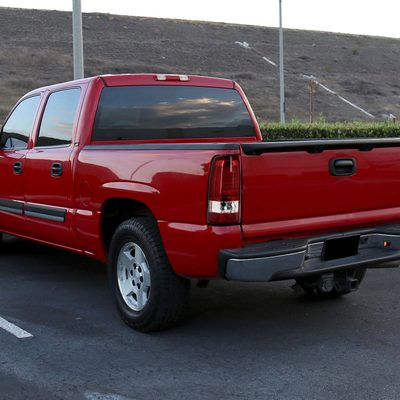 2003-2006 Chevy Silverado LED Tail Lights - G2 Chrome Housing/Red Clear Lens