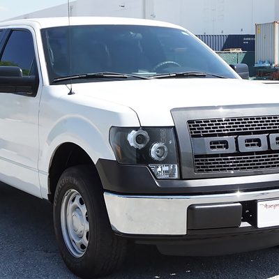 2009-2014 Ford F-150 Dual Halo Projector Headlights Jet Black/Clear Lens